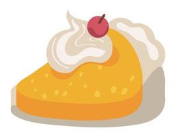 thanksgiving sweet pie portion vector