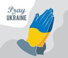 pray for ukraine card vector