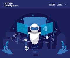 artificial inteligence robot vector