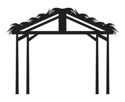 manger stable silhouette vector