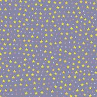 Cute seamless pattern with stars. Vector doodle background with stars and sparkles. Childish print with golden stars for fabric, textile, paper, wrapping