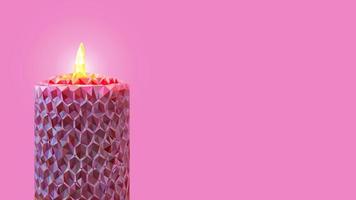 Pink abstract background with pink poligon candle and place for text vector