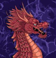 Dragon detailed half body vector design