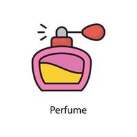 ilustración de diseño de icono de contorno lleno de vector de perfume. símbolo de amor en el archivo eps 10 de fondo blanco