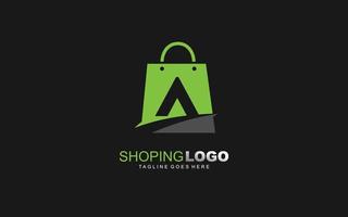 una tienda online de logotipos para una empresa de marca. ilustración de vector de plantilla de bolsa para su marca.