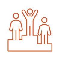 icon of leadership person cheerfull in podium lead. EPS 10 vector