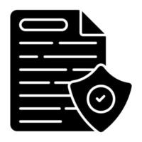 icono de diseño único de seguridad de documentos vector