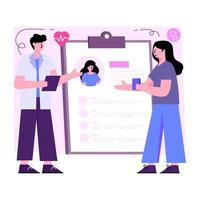 An editable design illustration of patient card vector