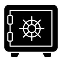 An editable design icon of bank locker vector