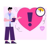 Modern design illustration of heart disease vector