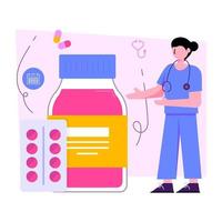 A unique design illustration of medicine vector