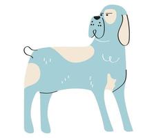 perro azul de pie vector