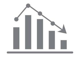 statistics bars and arrow vector