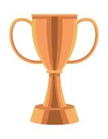 golden trophy cup award vector