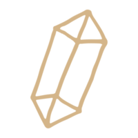 cristal en boho minimaliste et illustration vintage dessinée à la main pour l'élément de conception. png