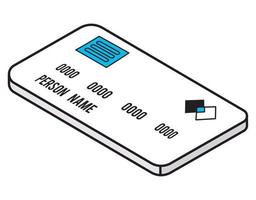 credit card isometric vector