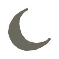 Crescent in minimalist boho and vintage hand drawn illustration for design element. png