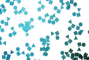 Light BLUE vector background with triangles, circles, cubes.