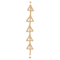 driehoek in minimalistische boho en wijnoogst hand- getrokken illustratie voor ontwerp element. png