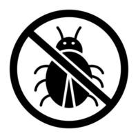 Modern design icon of no bug vector