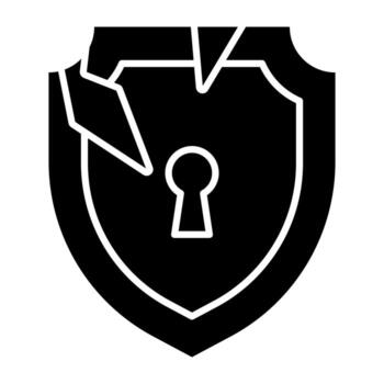 An editable design icon of security shield vector