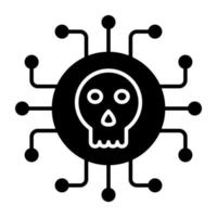 icono de diseño perfecto de piratería de red vector