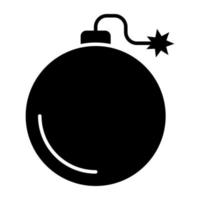 Cyber bomb icon, editable solid icon vector