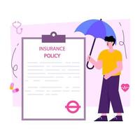 An illustration design of insurance document vector