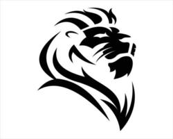 valiant lion head silhouette vector