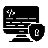 Perfect design icon of coding security vector