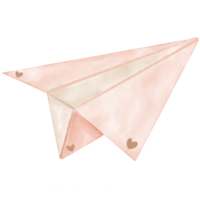 ilustração em aquarela de avião de papel png