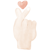 mini corazón mano acuarela ilustración png