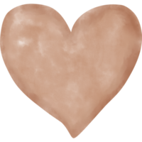 ilustración de corazón boho acuarela png