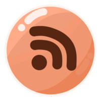 afgeronde Wifi knop png