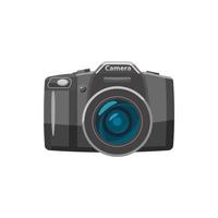 Photo camera icon, cartoon style vector