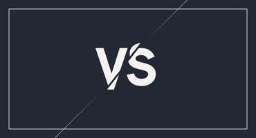 Vs or versus poster concept in simple design style. Battle background illustration. vector