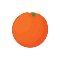 icono de mandarina en estilo de dibujos animados vector