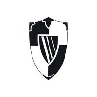 Shield icon, simple style vector