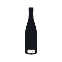 Empty wine bottle icon, simple style vector