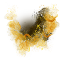 Abstract fluid art with stains and splashes png