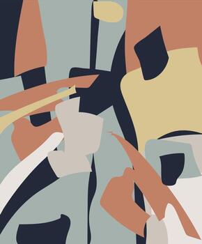 Abstract design. Various forms. Modern art isolated vector graphics.