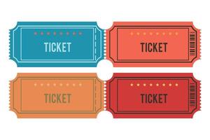 Vector illustration of ticket icon in flat style. Ticket isolated on a white background