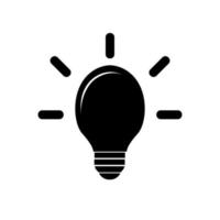 Light bulb icon isolated on white background. Symbol of creativity, creative idea, mind, thinking. vector