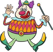 cartoon circus clown comedian comic character vector