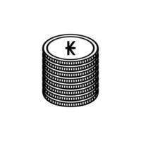 Laos Currency Icon Symbol. Lao Kip, LAK Sign. Vector Illustration