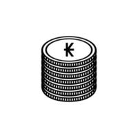 Laos Currency Icon Symbol. Lao Kip, LAK Sign. Vector Illustration