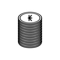 Laos Currency Icon Symbol. Lao Kip, LAK Sign. Vector Illustration