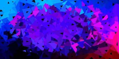 Dark blue, red vector polygonal background.