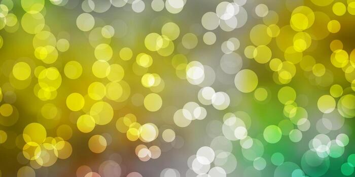 Telón de fondo de vector multicolor claro con puntos.