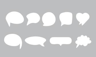 Set of speak bubble text vector